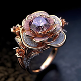 Anelli con fiori esotici a strati | Oro