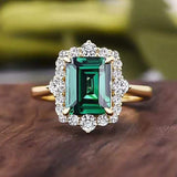 Anello Agata Regina smeraldo | Oro