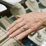 Anello aureola amore torsade | Oro bianco