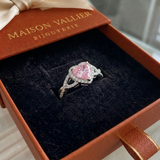 Anello aureola amore torsade | Oro bianco