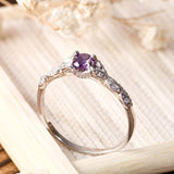 Anello Brigitte con ametista | Oro