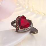 Anello Calindra spina rosa, finitura nera | Oro