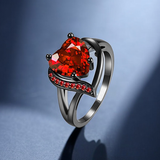 Anello Calindra spina rosa, finitura nera | Oro