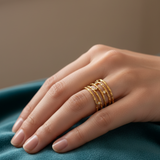 Anello corona con brillantezza | Oro