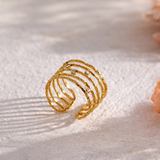 Anello corona con brillantezza | Oro