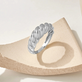 Anello a mezzaluna | Oro bianco