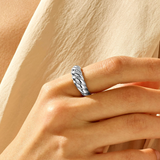 Anello a mezzaluna | Oro bianco