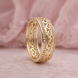 Anello traforato brillante | Oro