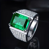 Anello Elsa con smeraldo e diamanti | Oro