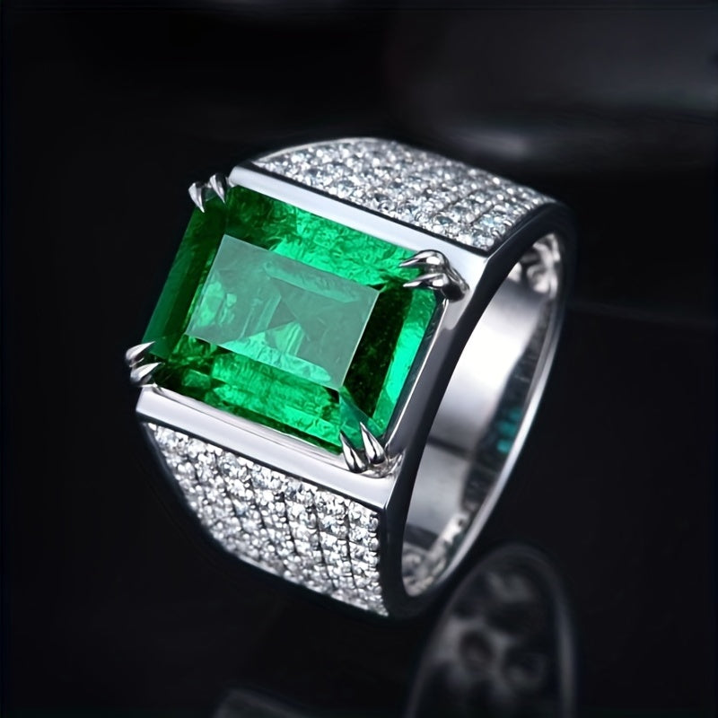 Anello Elsa con smeraldo e diamanti | Oro