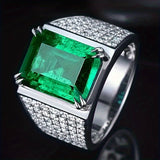 Anello Elsa con smeraldo e diamanti | Oro