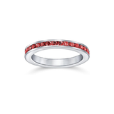 Anello eternità in rubini | Oro bianco