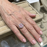 Anello fiore di ciliegio | Oro bianco