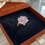 Anello fiore di ciliegio | Oro bianco