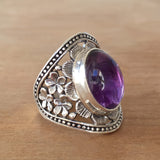 Anello Hyda in Agata & ametista | Oro
