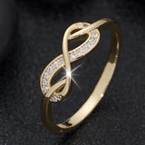 Anello infinito in cristallo Lysette | Oro