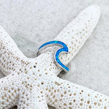 Anello mare in opale | Oro bianco