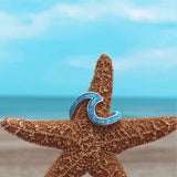 Anello mare in opale | Oro bianco