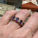 Anello Orlina corona viola | Oro rosa