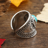 Anello aperto Ravik pietra | Oro bianco