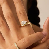 Anello di promessa Ondulato | Oro