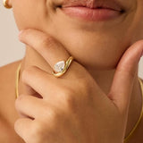 Anello di promessa Ondulato | Oro