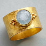 Anello rétro con luna | Oro