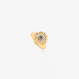 Anello tourbillon zaffiro sole | Oro