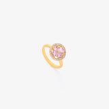 Anello girevole a forma di cuore rosa | Oro