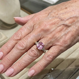 Anello Verve rosa | Oro bianco