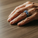 Anello vintage con onda oceanica | Oro