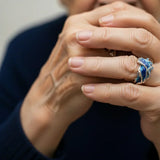 Anello vintage con onda oceanica | Oro