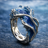 Anello vintage con onda oceanica | Oro