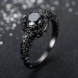 Anello vintage in Rame con pietra nera | Oro