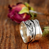 Anello con fiori | Oro bianco