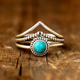 Anello con perle turchesi | Oro
