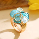 Anello di fiori astratti | Oro