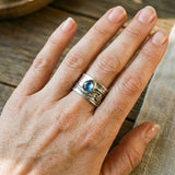 Anello di meditazione in Boemia con pietra preziosa | Oro