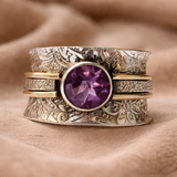 Anello di meditazione in cristallo di Boemia | Oro