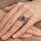 Anello di meditazione in cristallo di Boemia | Oro