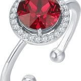 Anello in rubini promessa di splendore cremisi | Oro bianco