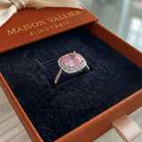 Anello in zaffiro rosa a cuscino | Oro