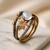 Anello in pietra di luna naturale | Oro