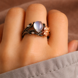 Anello in pietra di luna naturale | Oro