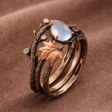 Anello in pietra di luna naturale | Oro