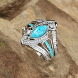 Anello in turchese | Oro bianco