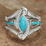 Anello in turchese | Oro bianco