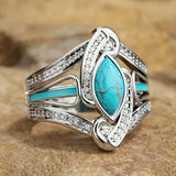 Anello in turchese | Oro bianco