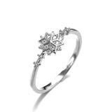Anello fiocco di neve | Oro bianco