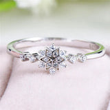 Anello fiocco di neve | Oro bianco